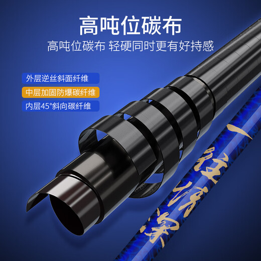 Zhongkui Zhongkui Yinshentai fishing rod ultra-light and ultra-hard 28-tone carbon composite rod 4.5m