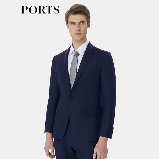 Ports Men's Men's Automne One Button Flat Collar Suit MP9MJ003SWW048 Navy Blue 50 A