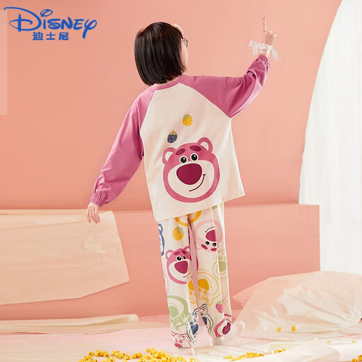 迪士尼（Disney）女童睡衣纯棉长袖套装春秋季薄款中大童卡通可爱小女孩儿童家居服 XSA-14065【云感亲肤】 105