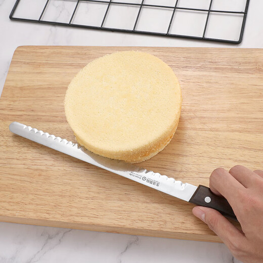 Lifestyle code Special bread knife that does not drop residue Stainless steel corrugated blade Non-deformation cutting knife Baking serrated knife Cake knife Japanese style bread knife