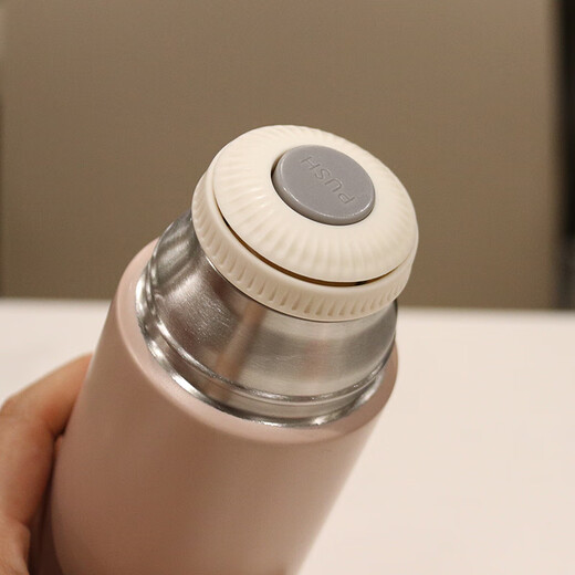 Flower Shop Thermos Cup Head avec petit couvercle Nordic Style Simple Student en acier inoxydable Thermos Cup Coupages Coupages simples blancs européens 220 ml 6193