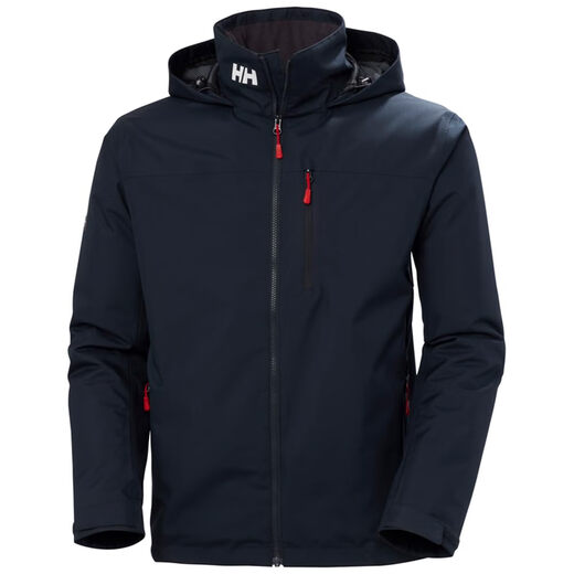 HELLY HANSEN, HH H/H Helly Hansen Men's Crew Hooded Midlayer 2.0 Hooded Waterproof Jacket 597 Navy Blue Large