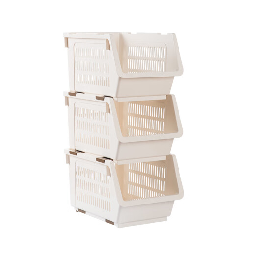 Camellia kitchen rack storage rack 3-pack storage rack oblique mouth stacked storage basket storage basket 2894*3