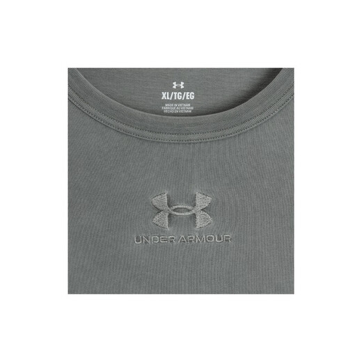 安德玛（Under Armour）25夏季新款Varsity男子高克重运动休闲短袖T恤 丛林绿504 L (175)