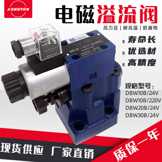 Jinhai Hydraulic solenoid relief valve pressure regulating valve DBW20B/30B pressure relief valve solenoid reversing valve DBW10B/24V