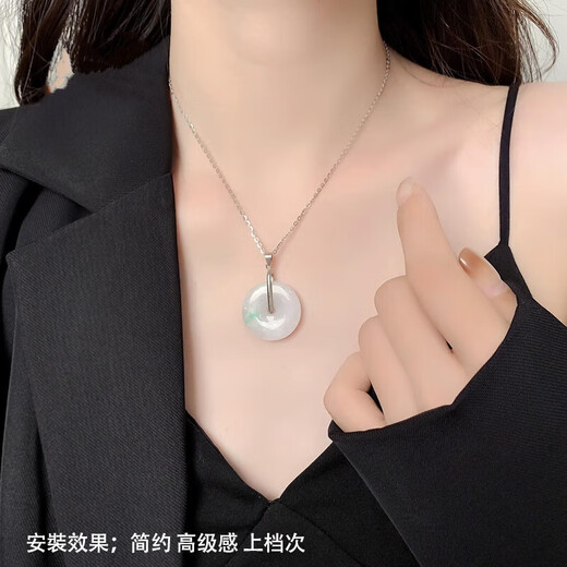 Guanpu Pavilion Fat Donglai's same style jade pendant buckle head silver plated 18k gold safety buckle clip buckle jade buckle accessories small size