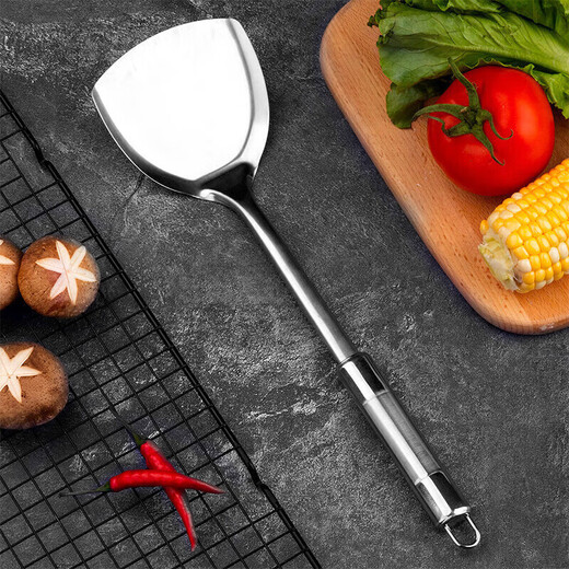 Spatule maxcook spatule spatule ensemble en acier inoxydable épaissis de sauté spatule grande cuillère 2 pièces McCU6200