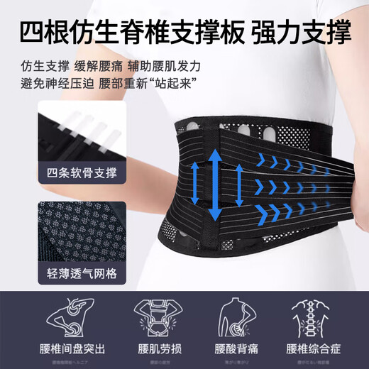 WSPEN summer thin protective belt lumbar disc protrusion artifact lumbar muscle strain breathable belt for men and women sedentary standing waist