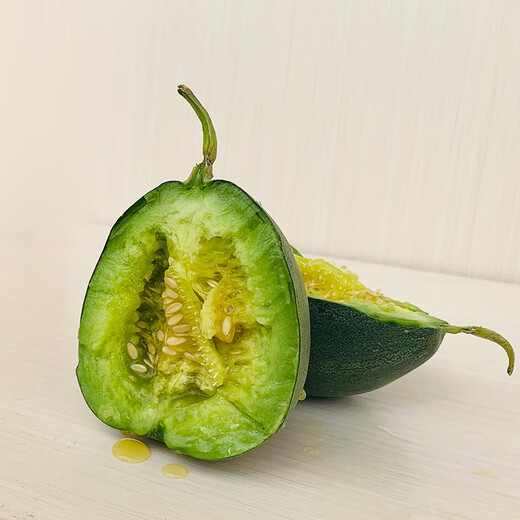 Zhongke Maohua fruit seeds green fragrant melon seeds emerald South Korea emerald green jade green skin green flesh melon seeds green fragrant plum 600 capsules/bag medium green super sweet type