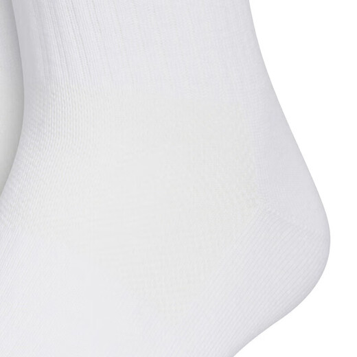 Adidas men and women socks 2025 autumn casual training triple pairs running mid-tube elastic breathable sports socks JC9273 JC9273/white/triple pairs/main recommendation L
