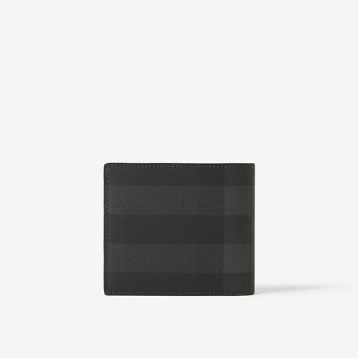 Bifold-Geldbörse aus BURBERRY-Geschenkkaro und Leder