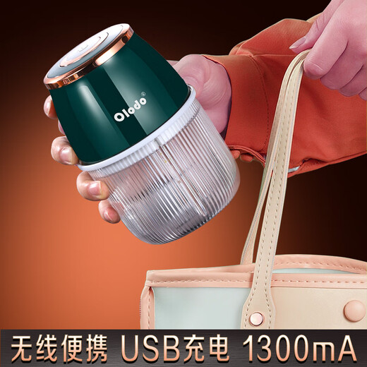Ordo German Ordo electric garlic smasher household garlic artifact wireless multi-functional electric garlic stirrer garlic artifact upgraded version mint green 250ml 3-leaf knife