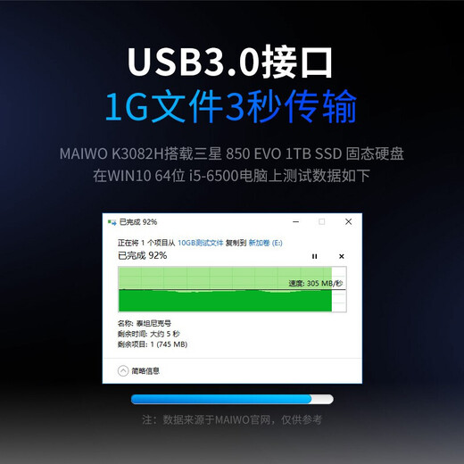 MAIWO K3082H hard drive base USB3.0 external reading 3.5/2.5-inch serial port mechanical/solid-state dual hard drive copy machine with USB breakout extender black