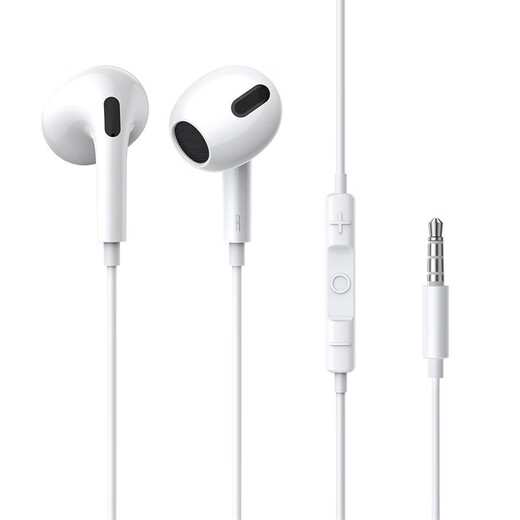 Beisi wired headphones with half-in-ear wire control with microphone music listening high-definition sound quality is suitable for computer laptops and mobile phones 3.5mm [14mm large dynamic coil, high-definition microphone]