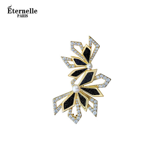 Eternelle French Eternal Black Knight Series Brooch High-end Light Luxury Design European and American Corsage Brooch