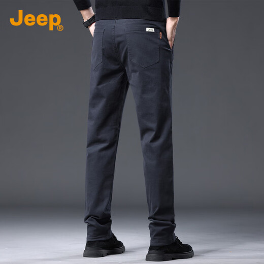 JEEP high-end men's casual pants men's 2025 autumn and winter new business loose straight pants pure cotton trendy brand long pants men's pants