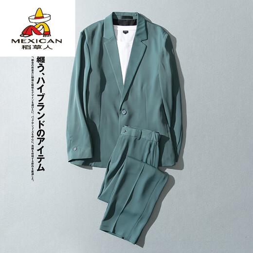 Scarecrow high-end Japanese style light mature business casual suit jacket men's light luxury autumn and winter groom's wedding loose suit suit TZXF2000 off-white M