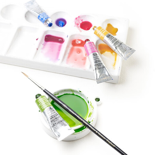 Windsor Newton (Winsor/Newton) Künstler Aquarell Schwein 14ml Röhre 72 Farb Master Aquarell Ein Zweig Page drei 692 Emerald Green 14ml (3er)