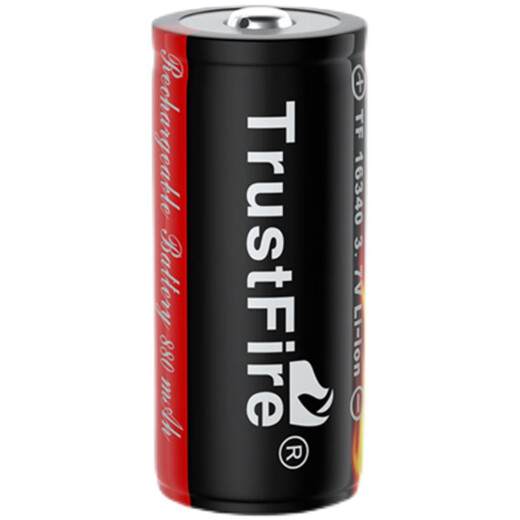 TrustFire16340锂电池880毫安大容量3.7v耐用强光手电筒激光笔相机测距仪 16340【880毫安】一支