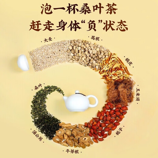 
Beijing Tongrentang Corn Shave Mulberry Leaf Tea can be matched with Green Money Willow Dandelion Tea Burdock Root Tea Orange Peel Gardenia Pueraria Barley Tea [5g*30 bags]*3 bags