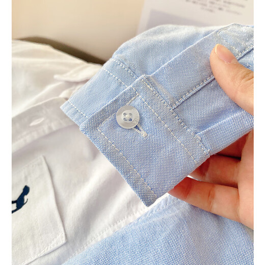 Yupinjia boys' long-sleeved shirt pure cotton spring clothing children's clothing children's baby white shirt children's size 2026 new style blue puppy 140