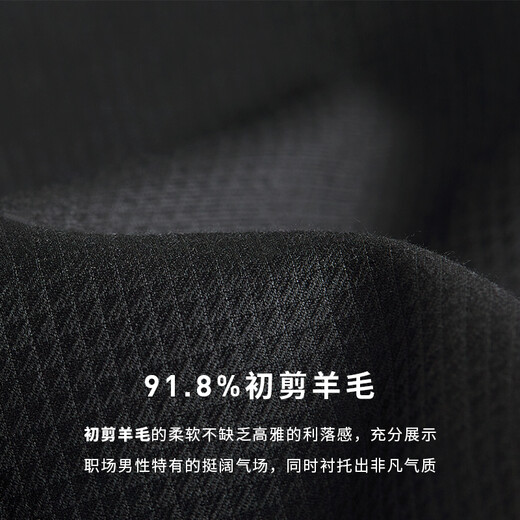 Guillaume de Mons Aojia Tuxedo Wool Suit Complete Set Men's Black Groom Wedding Dress Host Banquet Suit Men's Black Top + Pants + Vest 48