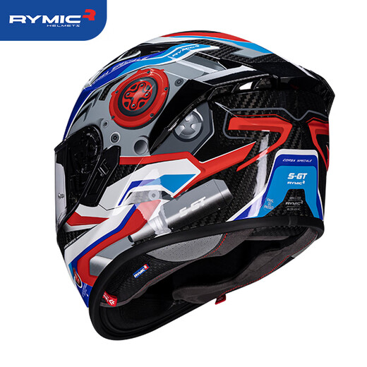 RYMIC motorcycle carbon fiber helmet full-face helmet 3C certified winter professional motorcycle motorcycle running helmet S-GT blue black L