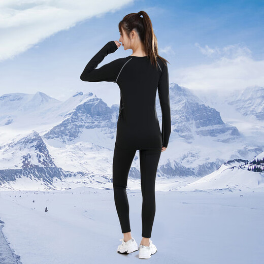 Fan Dimu Sports Sport Spring Femenina High Elastic Compression Lingerable Lencería Base de manga larga Traje de ejercicio Fitness Equipo de entrenamiento al aire libre XL