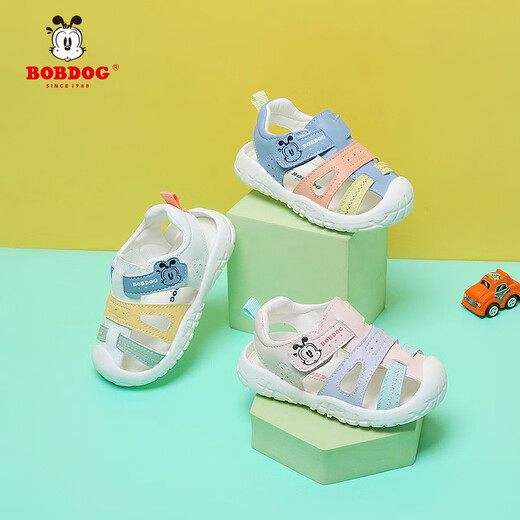 Babudou (Bobdog) Sandalias para niños Sandalias para niños 0-1 años Summer Boys and Girls Baotou Baby Shoes Soft Sole Funcional Shoes Non-Slip 3 Pink Size 15 / Inner Longitud 13.0 cm