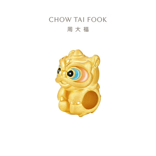 Chow Tai Fook's Lion Dance Happy Event Golden Lucky Beads Single Happy Event (Lion Dance Comes) EOR1098