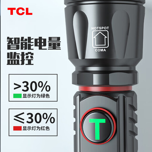TCL TCS08 flashlight with strong light and long battery life emergency outdoor charging long-range flash super bright home use cicada monkey