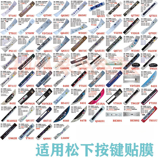 松下（Panasonic）洗衣机配件大全电脑板面盖粘贴膜开关防水按键保护塑料皮胶片 1760号面膜XQB65-Q671U