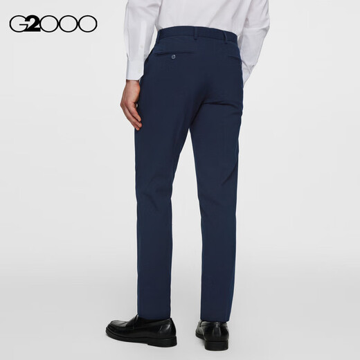 G2000 men's spring and autumn machine washable, easy to care for, crisp and can be worn in all seasons, slim-fitting trousers, black - slim fit 33