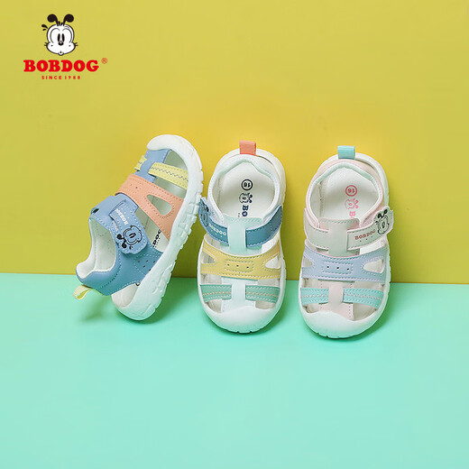 Babudou (Bobdog) Sandalias para niños Sandalias para niños 0-1 años Summer Boys and Girls Baotou Baby Shoes Soft Sole Funcional Shoes Non-Slip 3 Pink Size 15 / Inner Longitud 13.0 cm