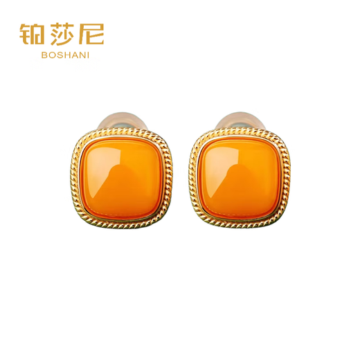 Platinum earrings for women, sterling silver beeswax earrings, autumn and winter small sugar cubes for ear piercings, gemstones, girls birthday gifts for mom, beeswax small sugar cube earrings