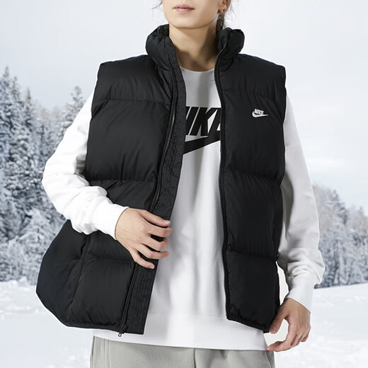 耐克（NIKE）棉马甲男装 秋秋季新款运动服户外保暖无袖夹克休闲外套马夹 FB7374-010 S (165/84A)