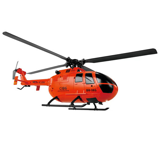 BO-105 Real Helicopter C186 Четырехканальный модель дистанционного управления воздушным судном Модель вооруженного вертолета Моделируемый однонародный мини-самолет апельсин