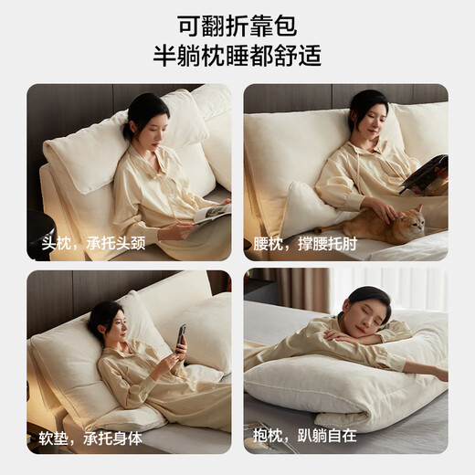 
Lin's Home Simple Modern Cat Grab Fabric Master Bed Large Bed French Floor-to-Full Bed Double Bed BC835 1.5*2.0 meters