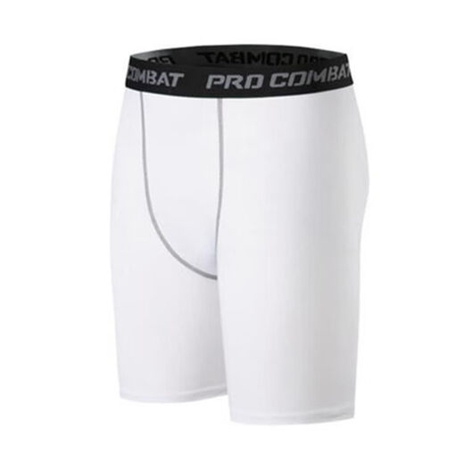 Stanwick sports tights fitness running men's shorts track and field training five-point pants basketball breathable high elastic leggings black line L (120-140Jin Jin equals 0.5kg)