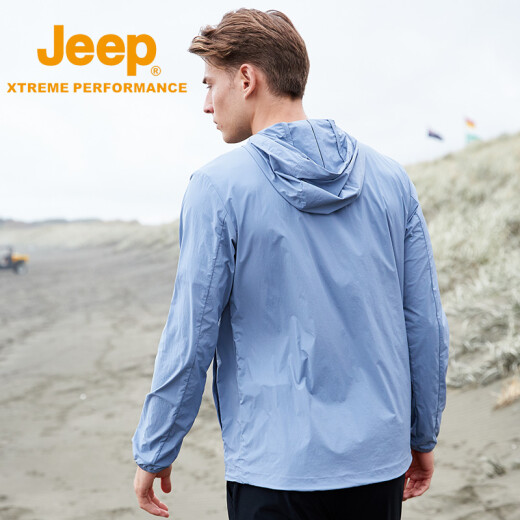 Jeep couples sun protection clothing men's outdoor sunshade skin clothing men's light and breathable skin windbreaker men's and women's quick-drying clothing couples sun protection clothing 5295 technology gray L