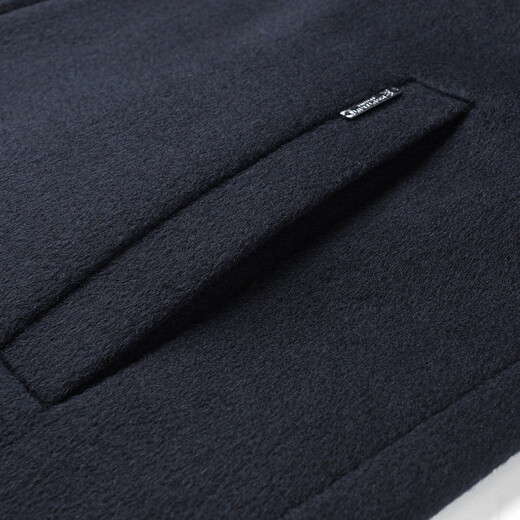 MONTAGUT Men's 100% Wool Jacket Lapel Double-sided Woolen Coat Business Warm Jacket Navy 54