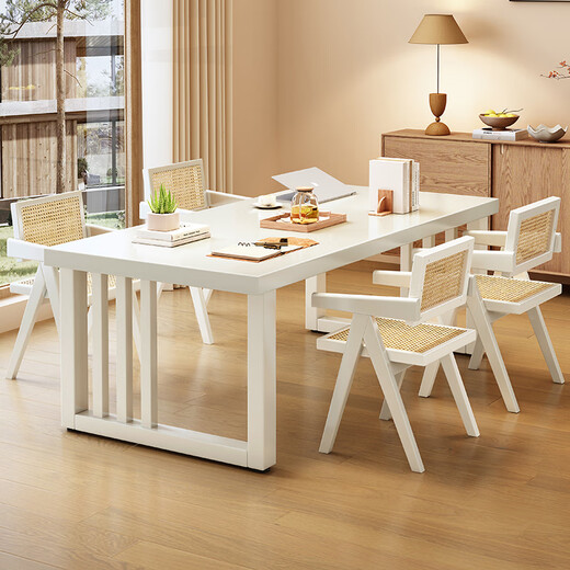 Yaqu volles massives Holz großer Bretttisch Tee Tisch Tee Tisch Büroschreibtisch Großgröße Mehrköpfige Verhandlungstischverhandlungstisch Lesestuhl C9901 Walnussfarbe großer Board Desk 160x80x75 cm Desktop Dicke ca. 6,5 cm