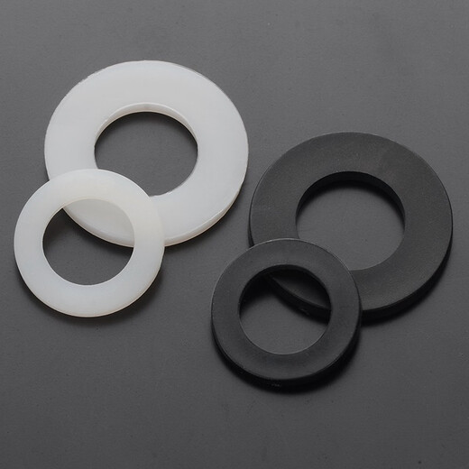 JINGGONG GB97 Nylon Washer Nylon Gasket Plastic Gasket Washer Insulating Washer Gasket Nylon Flat Washer 20% Off White M4*9*1 (200 pieces)