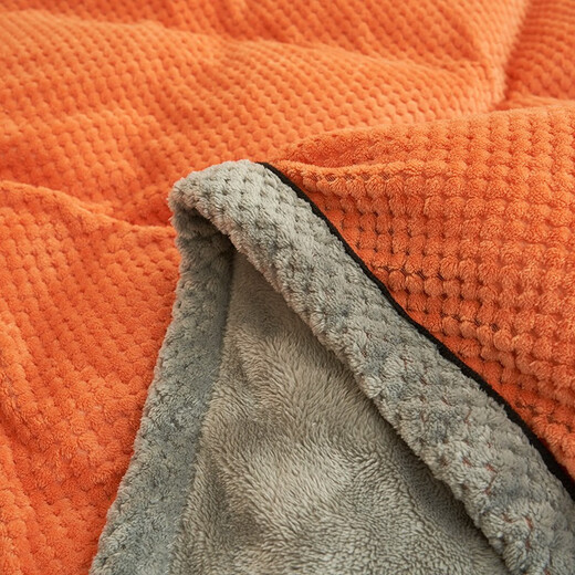 Antarctic quilt core cover integrated detachable wash quilt Beibei velvet single and double winter quilt milk velvet thickened student dormitory bedding [detachable washable quilt cover + quilt core] orange 150*200cm/about 6.5 Jin [Jin equals 0.5 kg] [Autumn and winter quilt]