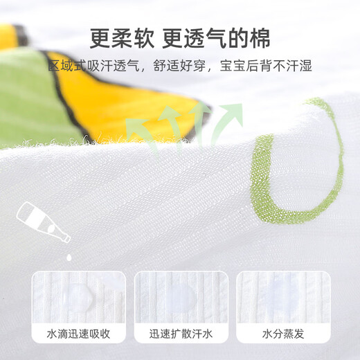 优奇婴儿睡衣防踢夏短袖宝宝睡袋薄款防踢被纯棉儿童睡袍裙连体空调服