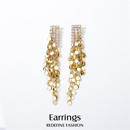 Qlady long tassel earrings for women 2023 temperament high-end earrings niche design light luxury earrings birthday gift