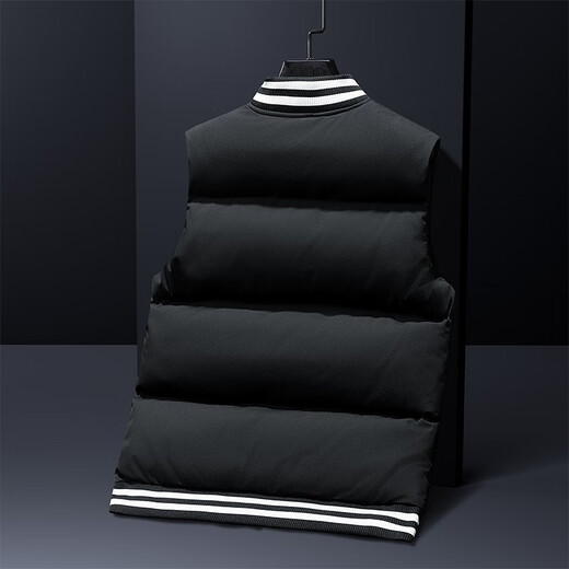 LEEWAHYU Sitio web oficial Vest Juego de otoño para hombres e invernales Vest Casco Workwear en espesas de algodón de algodón Clip informal Black 829 2XL (recomendado 120-140Jin [Jin iguala 0.5 kg])