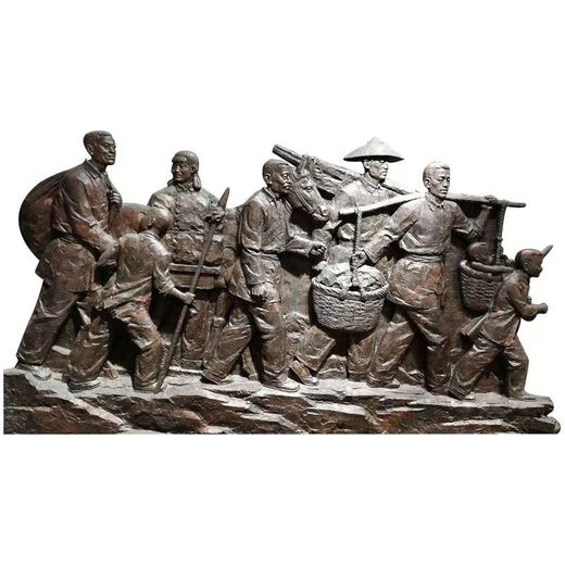 Kangxinya Fiberglass Figure Sculpture Customized Cast Bronze Farming Folklore Campus Culture Celebrity Head Large Outdoor Statue Drinking Sculpture Dingjin