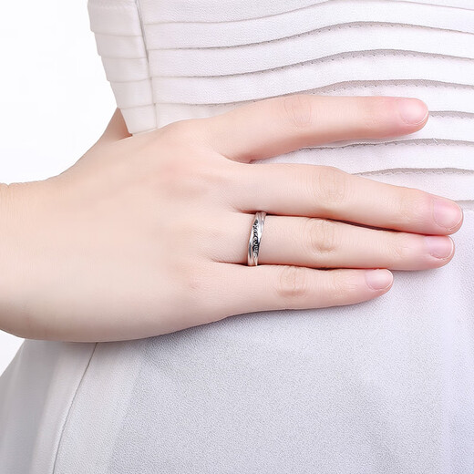 Saturday Fortune (ZLF) PT950 platinum ring for men and women, Forever platinum couple ring live ring, women's ring No. 13 - 3.43g