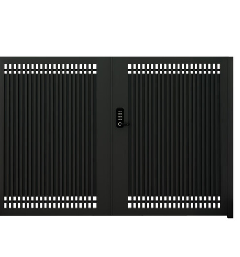 金赋顺不锈钢庭院折叠门别墅铁艺大门小区入户单双开门乡村铝艺栅栏院门 款式1/平方